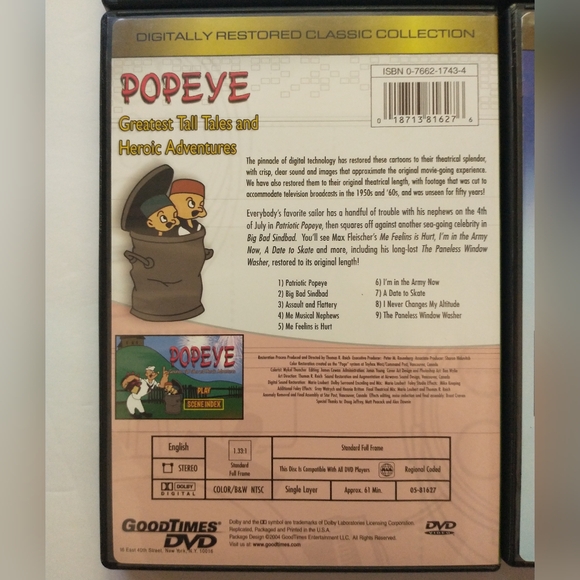 Popeye, Special 75th Anniversary Collection DVD Box Set - Picture 9 of 11